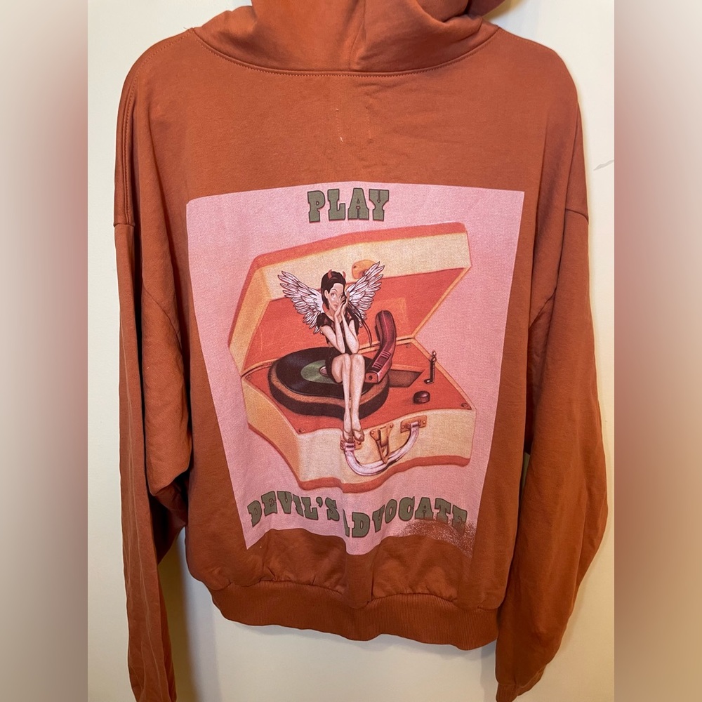 Boys Lie “Turn the Tables” one-size hoodie in color Rust